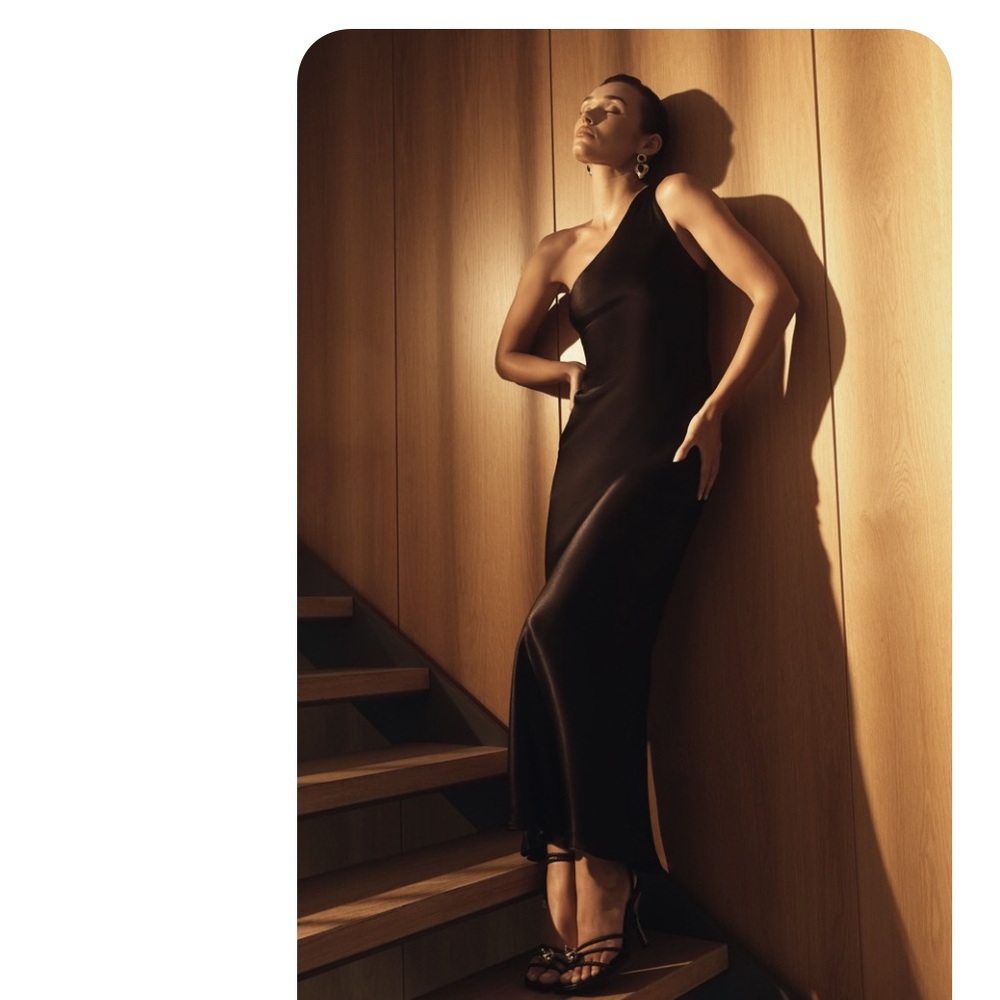 Meshki Black Asymmetrical Dress